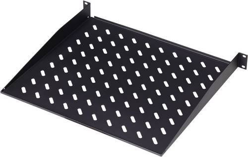 Digitus DN-19 TRAY-1-SW 19 Zoll Netzwerkschrank-Geräteboden in Schwarz, 1 HE Festeinbau - Bild 1