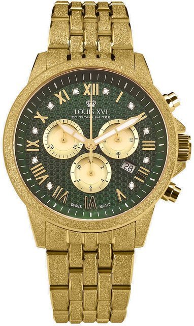 Louis XVI Chronograph, Quarz, Edelstahl, Grün, 43 mm, Herren - Bild 1