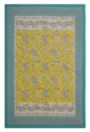 Bassetti Plaid TIGULLIO Ornament Decke Goldgelb B: 135 cm, T: 190 cm