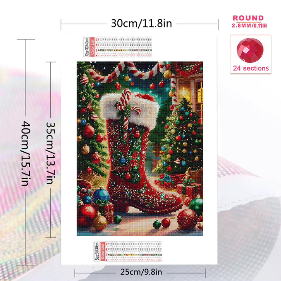 EverShine DIY Diamantmalerei Set Weihnachten mit runden Acryl-Steinen in Multicolour für die Tischdekoration - Bild 2