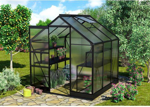 VITAVIA Gewächshaus Apollo Plus 3800 aus Aluminium in Grau, B/H/L: 195 x 209,5 x 131 cm - Bild 1