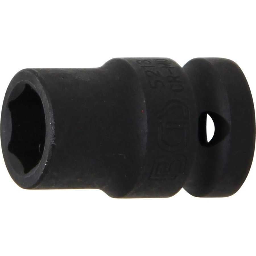 BGS Kraft-Steckschlüssel-Einsatz Sechskant 5213, Antrieb Innenvierkant 12,5 mm (1/2 Zoll), SW 13 mm, schwarz - Bild 2