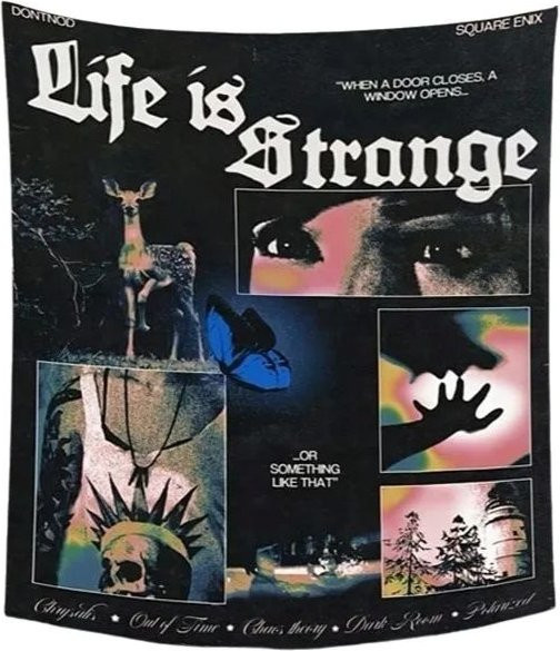 Life Is Strange Grunge Wandteppich aus Polyester, Wandbehang für Schlafzimmer und Wohnzimmer, B/H: 40 x 60 cm - Bild 1