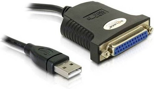 Delock USB 1.1 Adapterkabel USB-A auf Parallel DB25 Buchse Schwarz 0,80 m - Bild 2