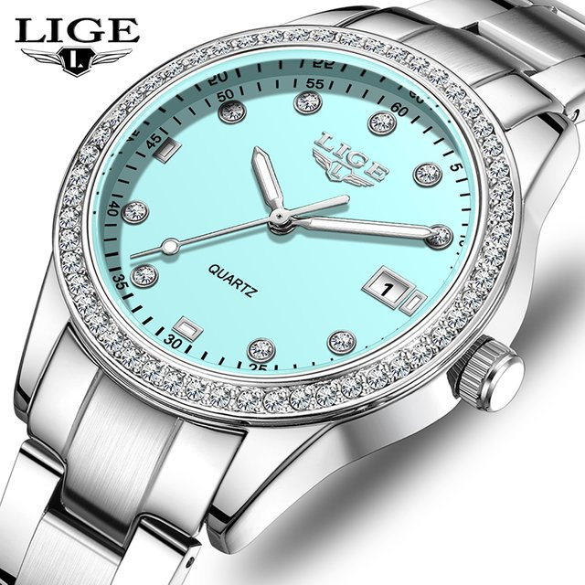 LIGE Armbanduhr Edelstahl, Quarz, Silber, Damen - Bild 1
