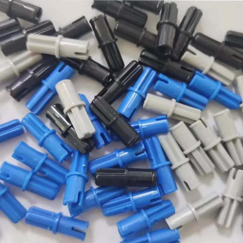Wishiot Ersatzteile für Spielzeug Bausteine 1 x 2 Stecker Pin Peg mit Kreuz Achse, Farbe: Grau - Bild 2