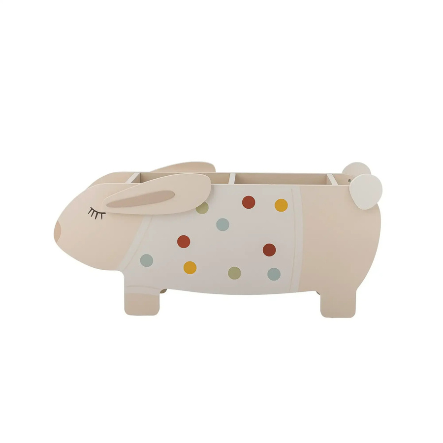 Bloomingville Mini Villja Aufbewahrung aus Holz in Weiß im skandinavischen Stil für das Kinderzimmer, Höhe: 87 cm, Breite: 38 cm, Tiefe: 32 cm - Bild 1