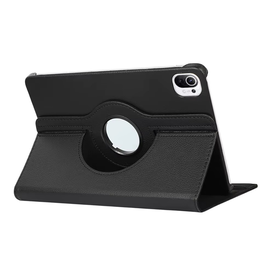 Kardeem 360 Grad drehbare Lederhülle mit Litschi-Muster für iPad Mini 6, iPad Air und iPad Pro in Schwarz - Bild 2