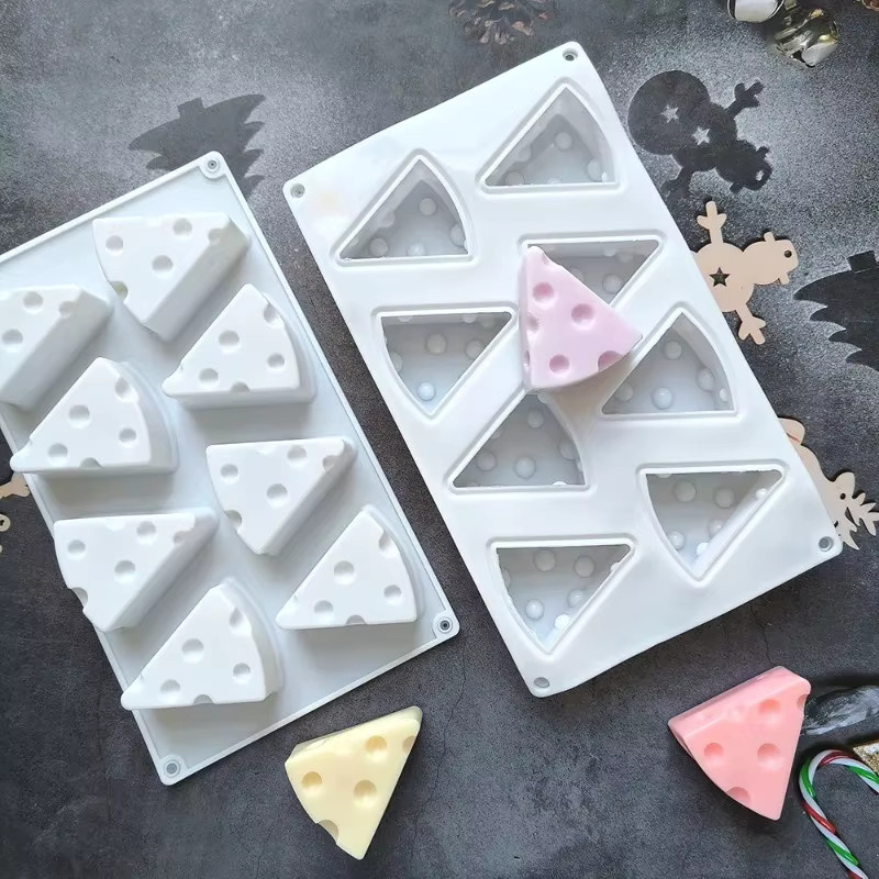 8 Stück Silikonformen für Käsekerzen von LONTL in Weiß für DIY Kerzen, Seife, Gips und Harz zur Heimdekoration - Bild 2