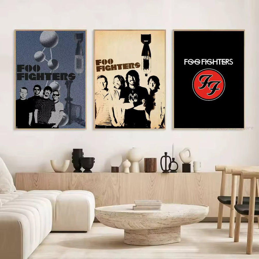 Foo Fighters Band-Poster Aufkleber, wasserfester Wandkunstdruck in Mehrfarbig für Wohnzimmer und Schlafzimmer - Bild 5