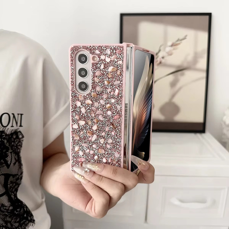 Glitzernde Diamond Brilliant Handyhülle für Samsung Galaxy Z Fold 7 6 5 4 3 in Purple mit TPU Soft Edge Schutzhülle für Damen und Mädchen - Bild 4
