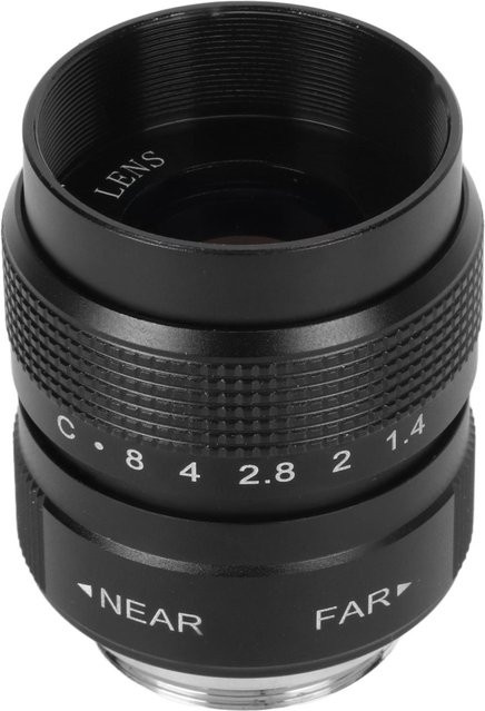 KaiSai C-Mount CCTV-Objektiv 25mm F1.4 in Schwarz - Bild 1
