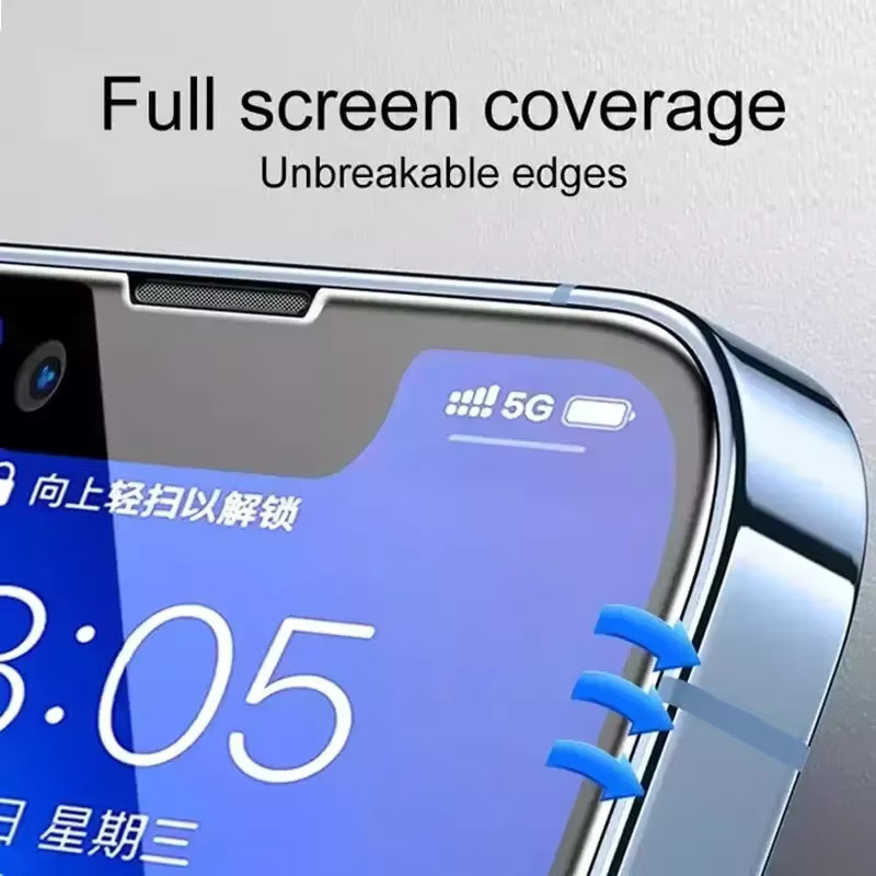 9D Displayschutz aus gehärtetem Glas für Apple iPhone (verschiedene Modelle), transparent - Bild 4