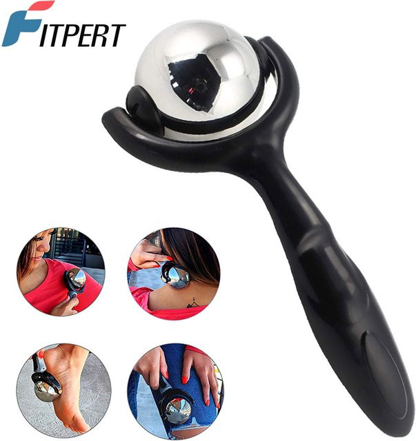 FITPERT Massage Ball Roller für Deep Tissue und zur Linderung von Muskelverspannungen in Schwarz - Bild 1
