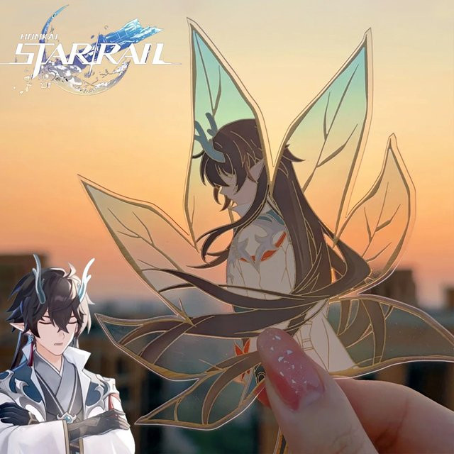 MUSEXINGQIU Honkai: Star Rail Dan Feng Fotokarten, transparente Karte, Unisex - Bild 1