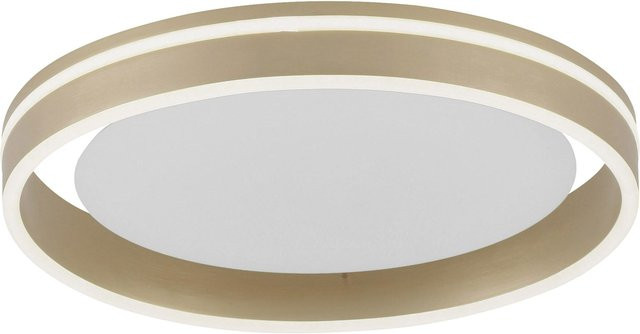 Paul Neuhaus Deckenleuchte modern rund in Gold/Messing mit Fernbedienung und Dimmfunktion - Bild 1