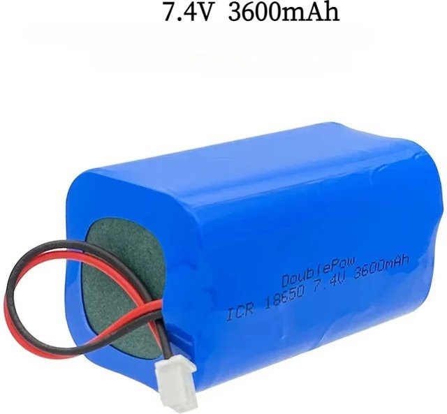 YTBNA Lithium-Ionen-Akku 7,4 V 18650 mit 3600 mAh, wiederaufladbar mit PCB-Sicherheitsschutz für LED-Leuchten und Bluetooth-Lautsprecher, Blau - Bild 1