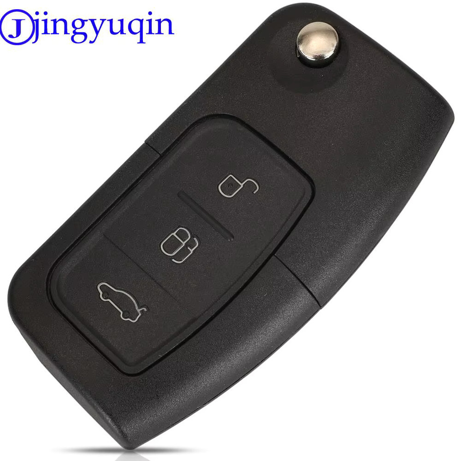 Jingyuqin Keyless Entry Fernbedienung Auto Schlüsselanhänger für Ford Focus Mondeo C Max S Max Galaxy Fiesta in Schwarz (315/433 MHz) - Bild 2