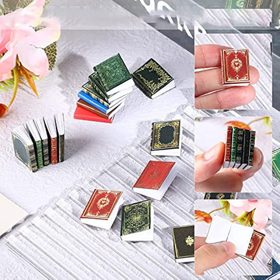 XYTLEZONE Miniatur-Puppenhaus-Bücher-Sortiment, Zubehör, Bunt / Mehrfarbig - Bild 3