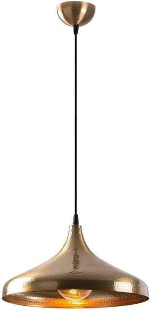 Opviq Pendelleuchte Tattoo in Bronze aus Eisen mit E27 Fassung, B/T/H: 36 x 36 x 118 cm - Bild 1