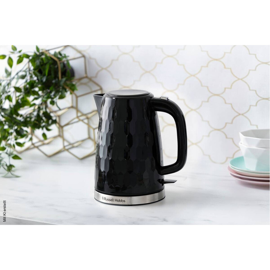 Russell Hobbs Honeycomb Wasserkocher Schwarz mit 1,7 l Volumen, Kalkfilter und Abschaltautomatik, B/H/T: 16,5 x 24,5 x 21,5 cm - Bild 2