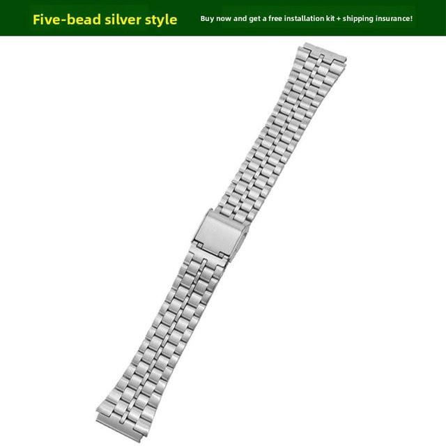 Uhrenarmband Edelstahl, Silber, für Casio A168 - Bild 1