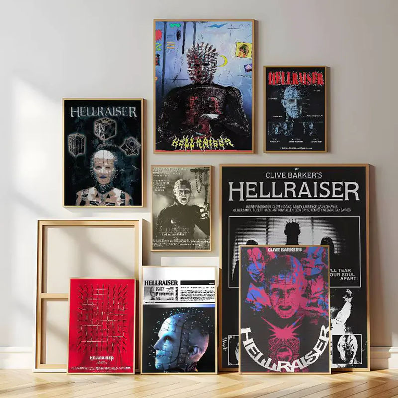Klassisches Hellraiser Filmplakat als selbstklebender Wandaufkleber in Mehrfarbig, rechteckiges Wandbild für deine Raumdekoration - Bild 2