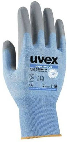Uvex phynomic Polymer Schnittschutzhandschuhe Blau Größe S mit Nitrilbeschichtung nach EN 388 - Bild 1