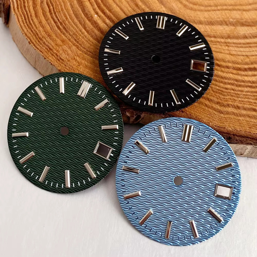 Matelion Zeigerset für NH35 NH36 Automatikwerk, 29 mm, Schwarz Blau Grün - Bild 3