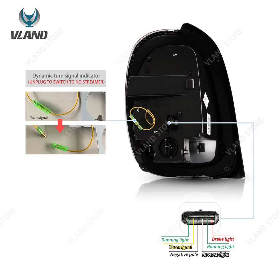 VLAND Voll-LED-Rücklichter mit sequentiellen Blinkern für Mini Cooper F55 F56 F57 (Baujahre 2014–2019) - Bild 3
