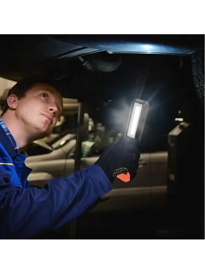 2er-Set UMEXUS COB LED Arbeitsleuchten in Schwarz, wiederaufladbare magnetische Taschenlampe und Warnleuchte für Werkstatt und Notfälle - Bild 7