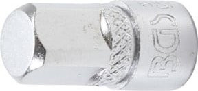 BGS Steckschlüssel-Adapter Innenvierkant 6,3 mm auf Außenvierkant 10 mm in Silber - Bild 1