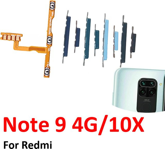 Xiaomi Redmi Note 9 4G Ersatzteil Set: Ein/Aus- und Lautstärketasten als externes Flexkabel für Reparaturen in Grün und Multicolour - Bild 1