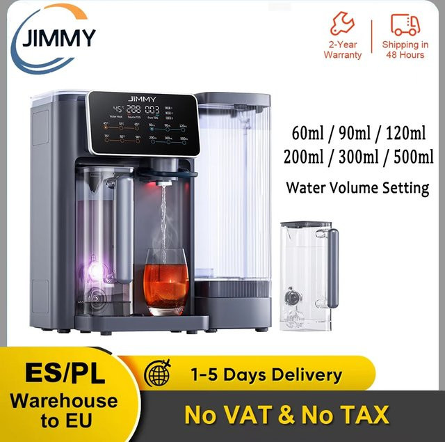 JIMMY R9 Auftisch-Umkehrosmose-Wasserreiniger mit 7-Stufen-Reinigung, Remineralisierung und UV-Desinfektion sowie 3s Soforterwärmung und 7 Temperaturstufen - Bild 1