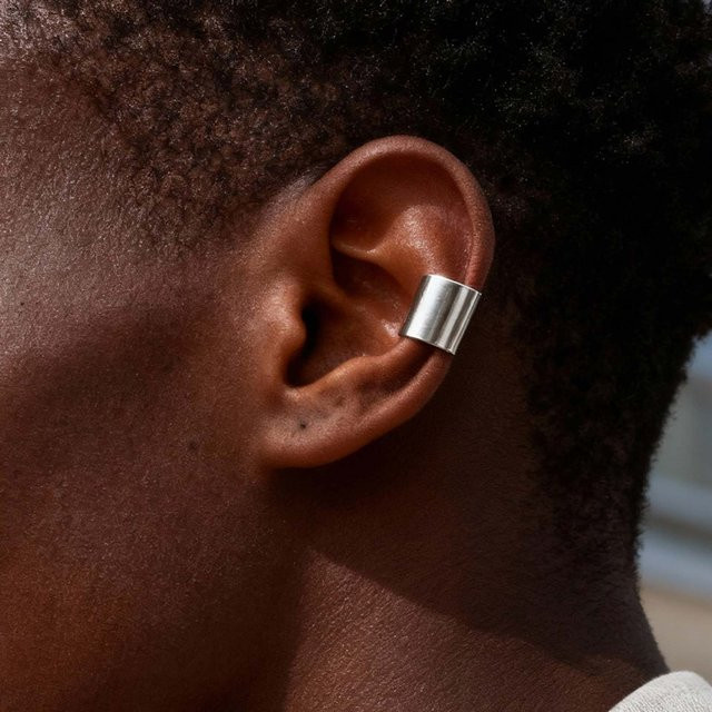prjewel Ohrknochenclip Edelstahl, Silber, Herren - Bild 1