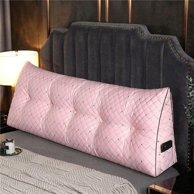 Your Warm Home Dreieckiges Rückenkissen King Queen Size in Pink, Weiches Keilkissen mit abnehmbarem Bezug, B/H/T: 60 x 20 x 50 cm - Bild 1
