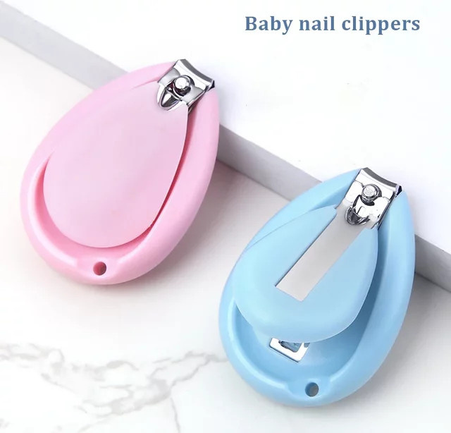 vvocci Baby-Nagelpflegeset mit geruchloser Anti-Rutsch-Nagelschere für Säuglinge in Pink oder Blau - Bild 1