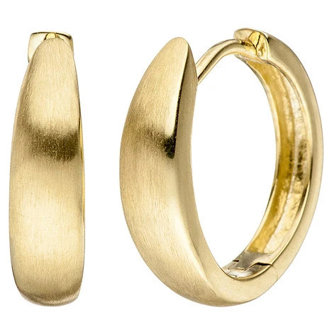 Colfem Creolen 333 Gelbgold, matt, Unisex - Bild 1