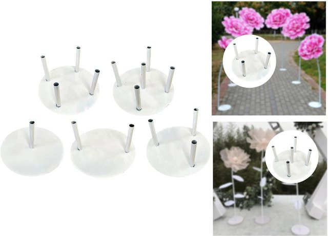 Kesoto Blumenstab Display Stand Basis Blumenhalter in Weiß für Hochzeit und Wohnzimmer, Durchmesser: 20,0 cm - Bild 1