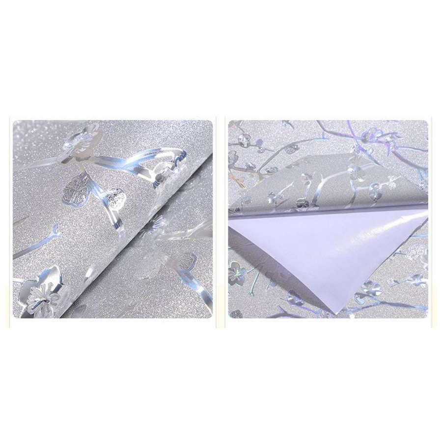 Selbstklebende Luxus Wandtapete Loving A Better Life in Gold und Silber aus PVC, Breite: 60 cm, Länge: 3 m - Bild 2