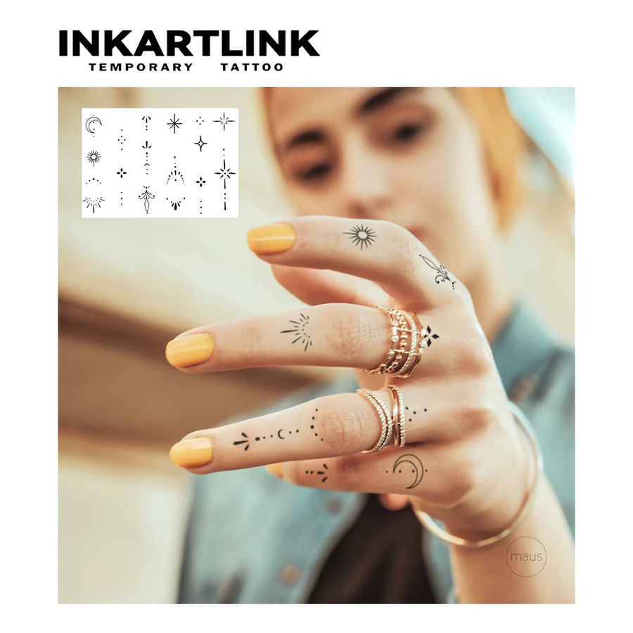 Henna Finger Tattoo, temporärer Tattoo-Aufkleber, wasserfest, semi permanent - Bild 2