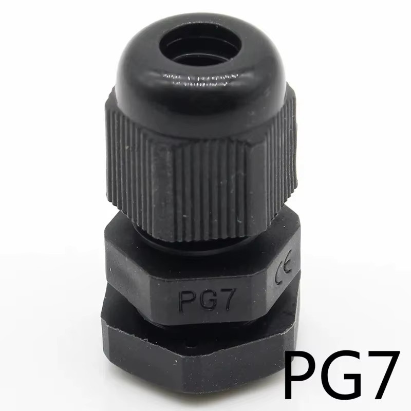 ELECAPITAL 10 Stück wasserdichte Nylon-Kabelverschraubung IP68 PG7 für 3–6,5 mm Kabel in Schwarz und Weiß - Bild 4