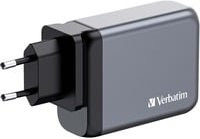 Verbatim GNC-100 Universal GaN-Ladegerät 100W mit 3x USB-C und 1x USB-A in Schwarz/Grau - Bild 1
