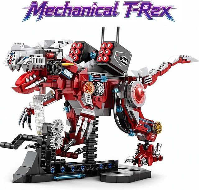 Mecha Dinosaurier Bausteine, Mechanischer Tyrannosaurus Rex, ab 6 Jahren - Bild 1