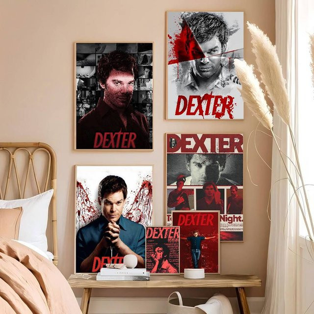 Vintage Poster D-Dexter Michael C. Hall Classic TV Movie Wanddeko von Potdemiel - Bild 1