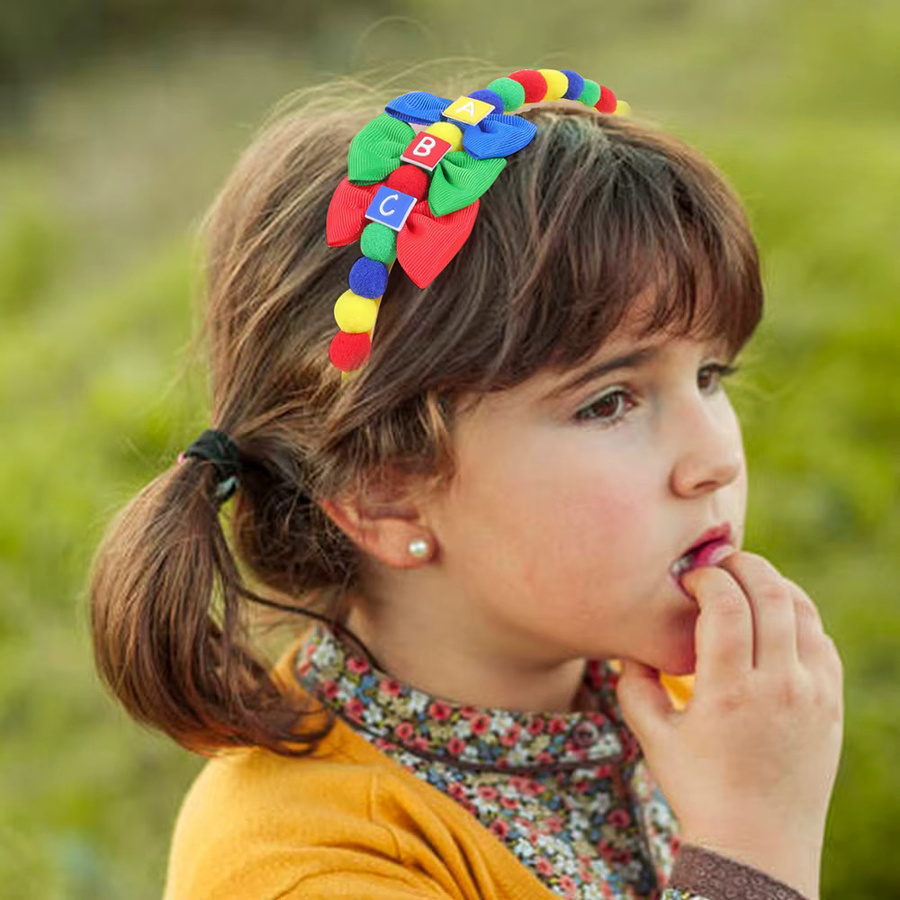 Stirnband, bunte Pom-Pom, Kinder, Mädchen - Bild 2