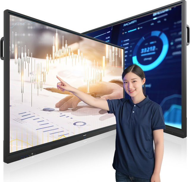 Interaktives Smartboard All-in-One Elektronisches Whiteboard mit 20-Punkt-Touchscreen in Schwarz - Bild 1