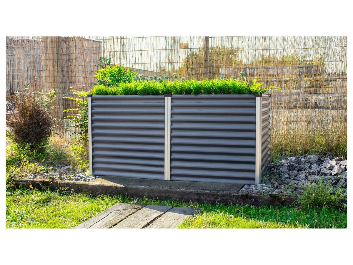 VITAVIA Hochbeet Meta 858 aus Zincalume in Grau, B/H/T: 96,2 x 86,0 x 187,7 cm - Bild 2