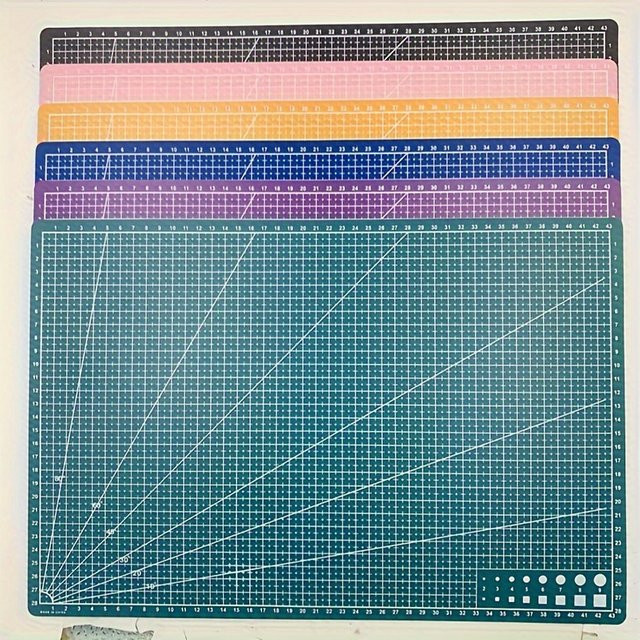 Multifunktionale PP Schneidematte in Blau für Patchwork, DIY und Lederarbeiten (A3 A4 A5) - Bild 1