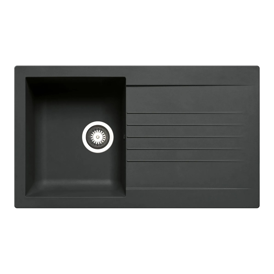 Pyramis Einbauspüle Siroko Klassik aus Verbundwerkstoff in Schwarz, B: 86 cm, T: 50 cm - Bild 2